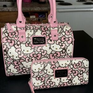 RARE 2015 Loungefly hello kitty satchel with matching wallet